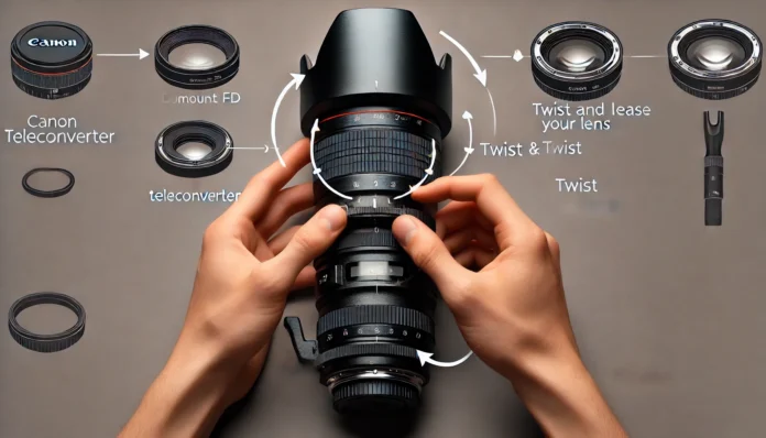 how to dismount c/fd teleconverter