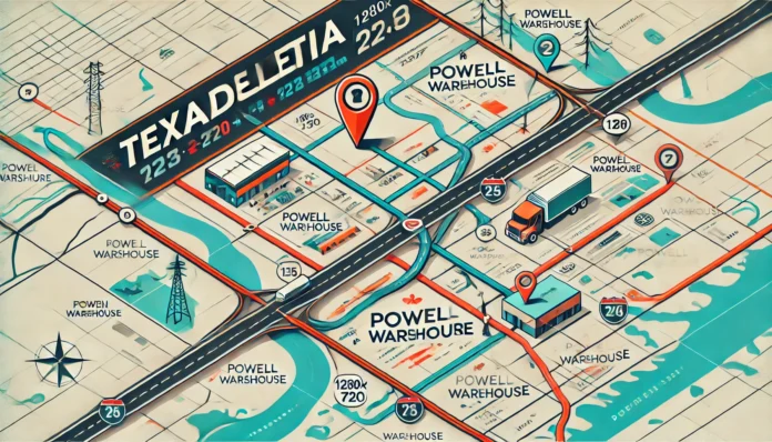 how far is texadelphia to the powell warehouse