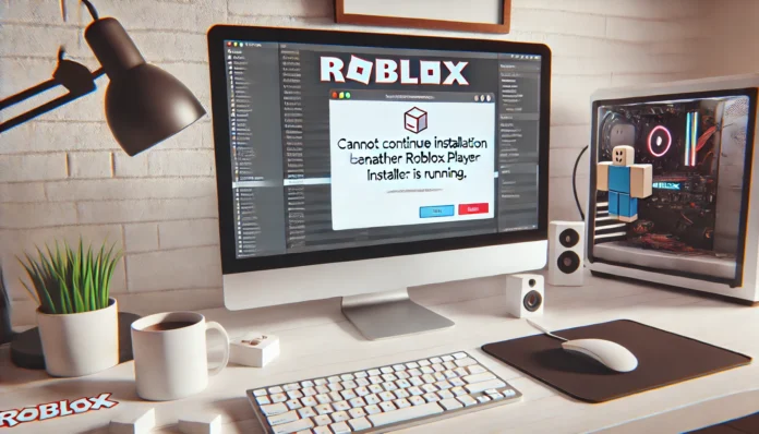 cannot continue installation because another roblox player installer is running