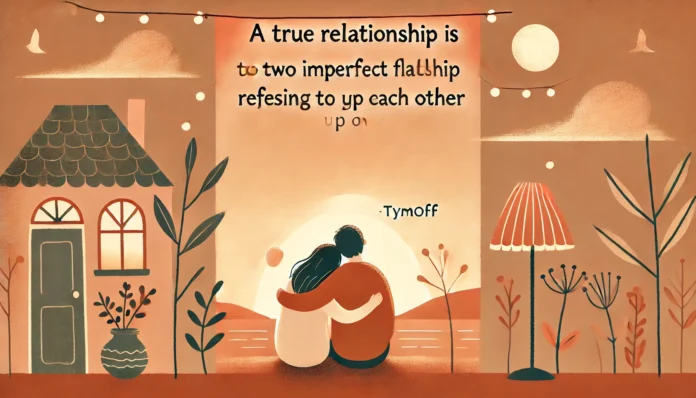 a true relationship is two imperfect people refusi - tymoff